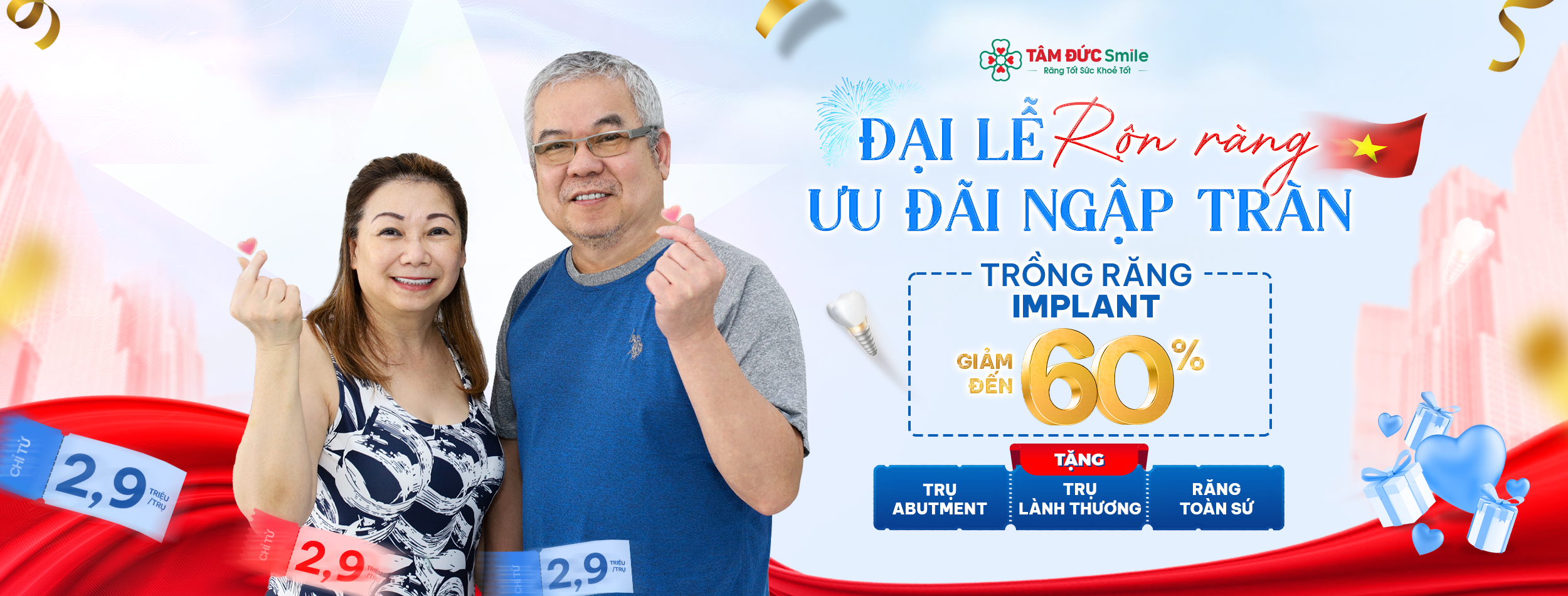 TRỒNG RĂNG IMPLANT - CHÀO MỪNG ĐẠI LỄ 30/4